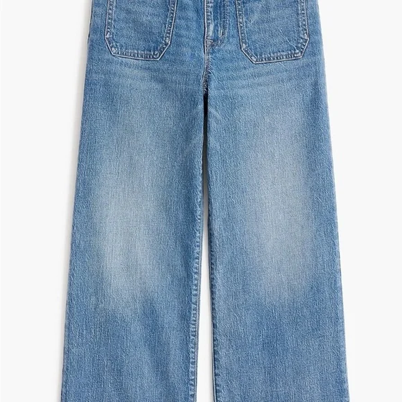 J. Crew wide leg crop denim jean with all day stretch. - Picture 2 of 7